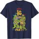 Teenage Mutant Ninja Turtles 16th Birthday Pizza Party T-Shirt - T-Shirt | Navy