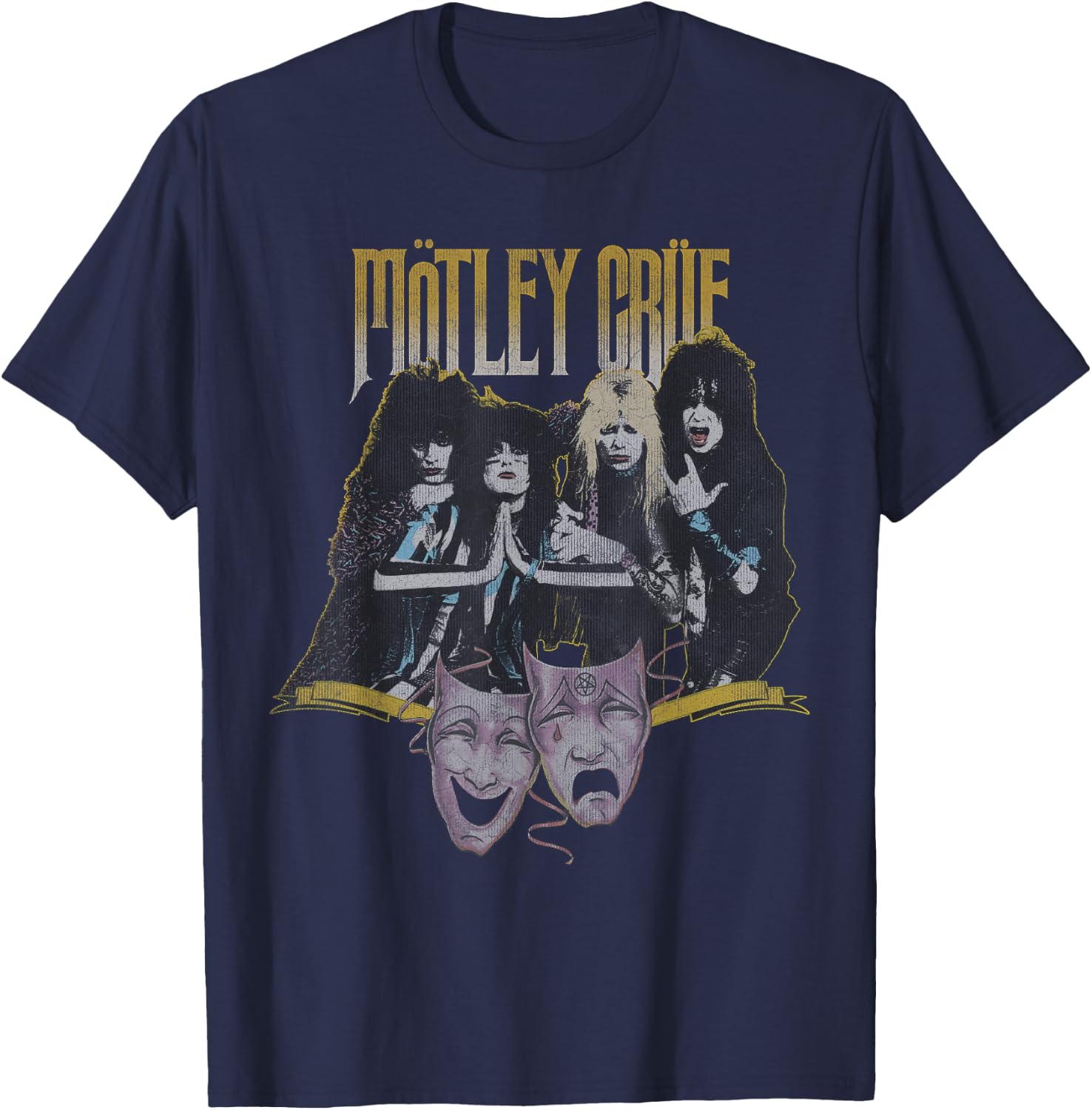 Mötley Crüe - Theatre Vintage Small T-Shirt - T-Shirt | Navy