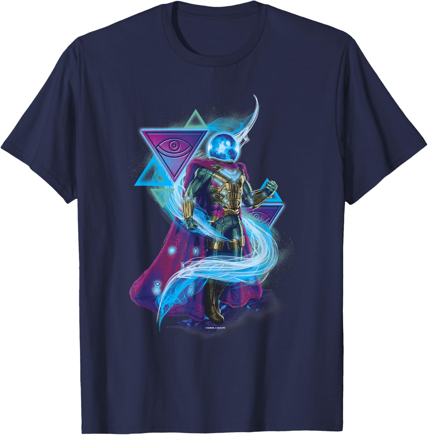 Marvel Spider-Man Far From Home Mysterio Abstract Symbols T-Shirt - T-Shirt | Navy