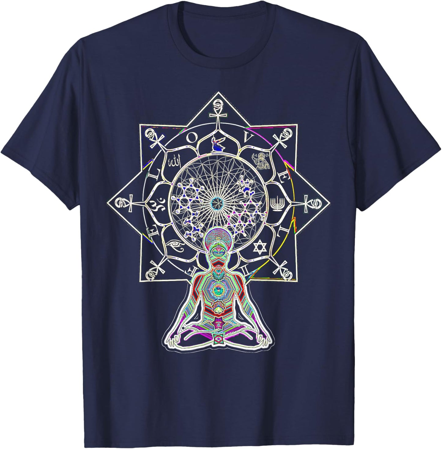 Awakening Psychedelic Inspiration T-Shirt - T-Shirt | Navy