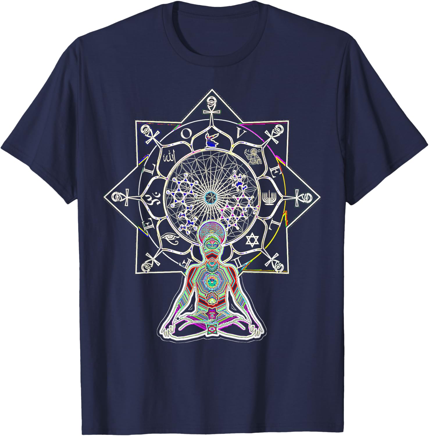 Awakening Psychedelic Inspiration T-Shirt - T-Shirt | Navy