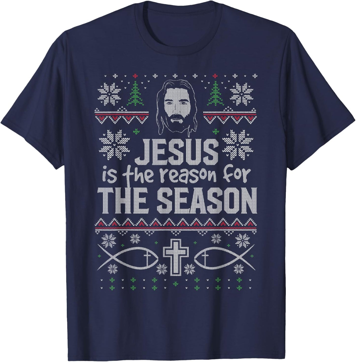 Jesus is the Reason for the Season - Christmas T-Shirt - T-Shirt | Navy