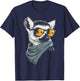 Ring Tailed Lemur Animal Motif Sunglasses Ring Tailed Lemur T-Shirt - T-Shirt | Navy