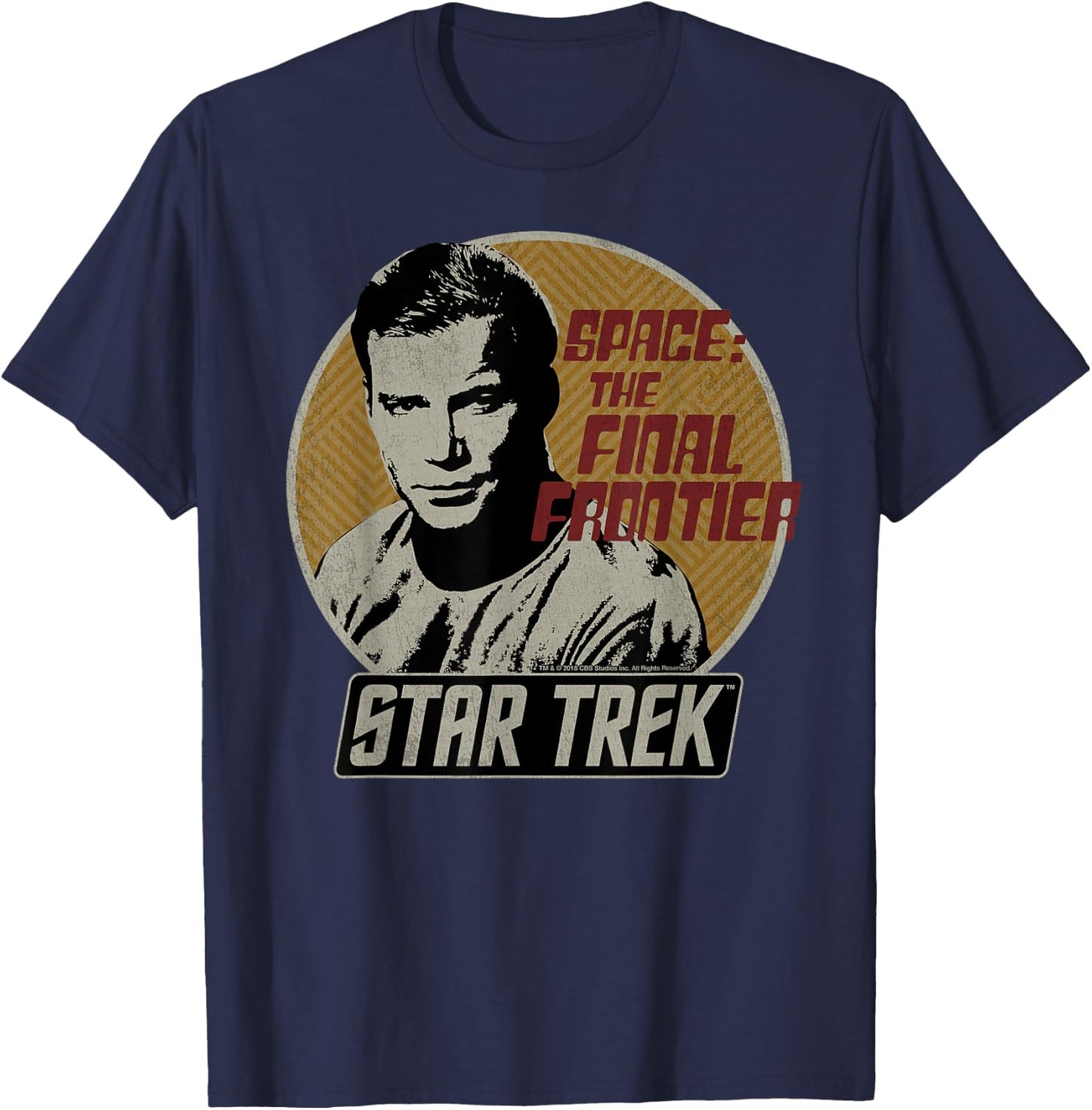 Star Trek Original Series Kirk Retro Badge T-Shirt - T-Shirt | Navy