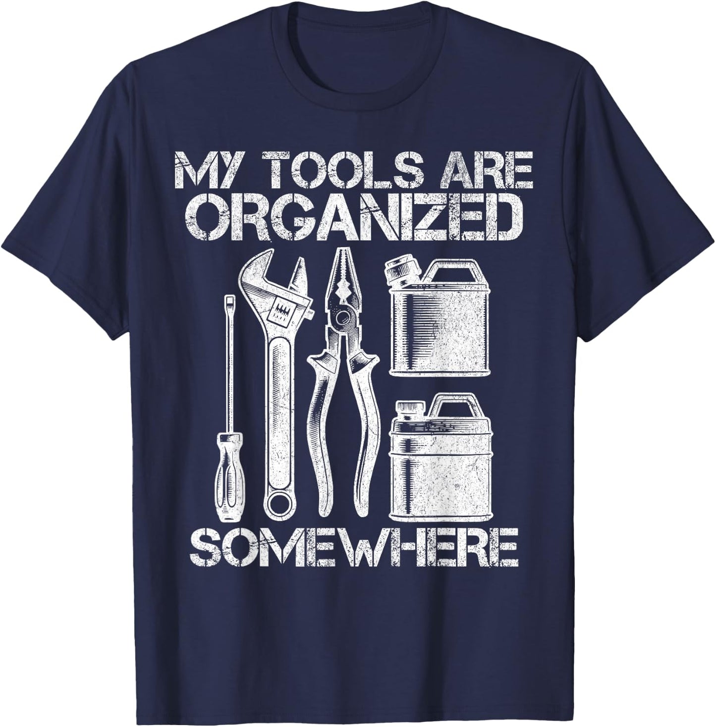 Mechanic Auto Repair Car Builder Garage Tools Funny T-Shirt - T-Shirt | Navy