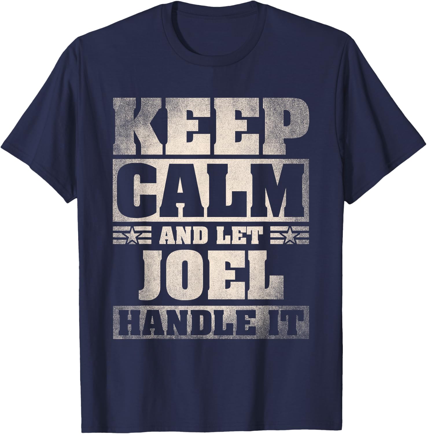 Joel Name Shirt Personalized Joel First Name T-Shirt - T-Shirt | Navy