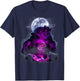 Disney Beauty & The Beast Moon Rose Airbrush Art T-Shirt - T-Shirt | Navy