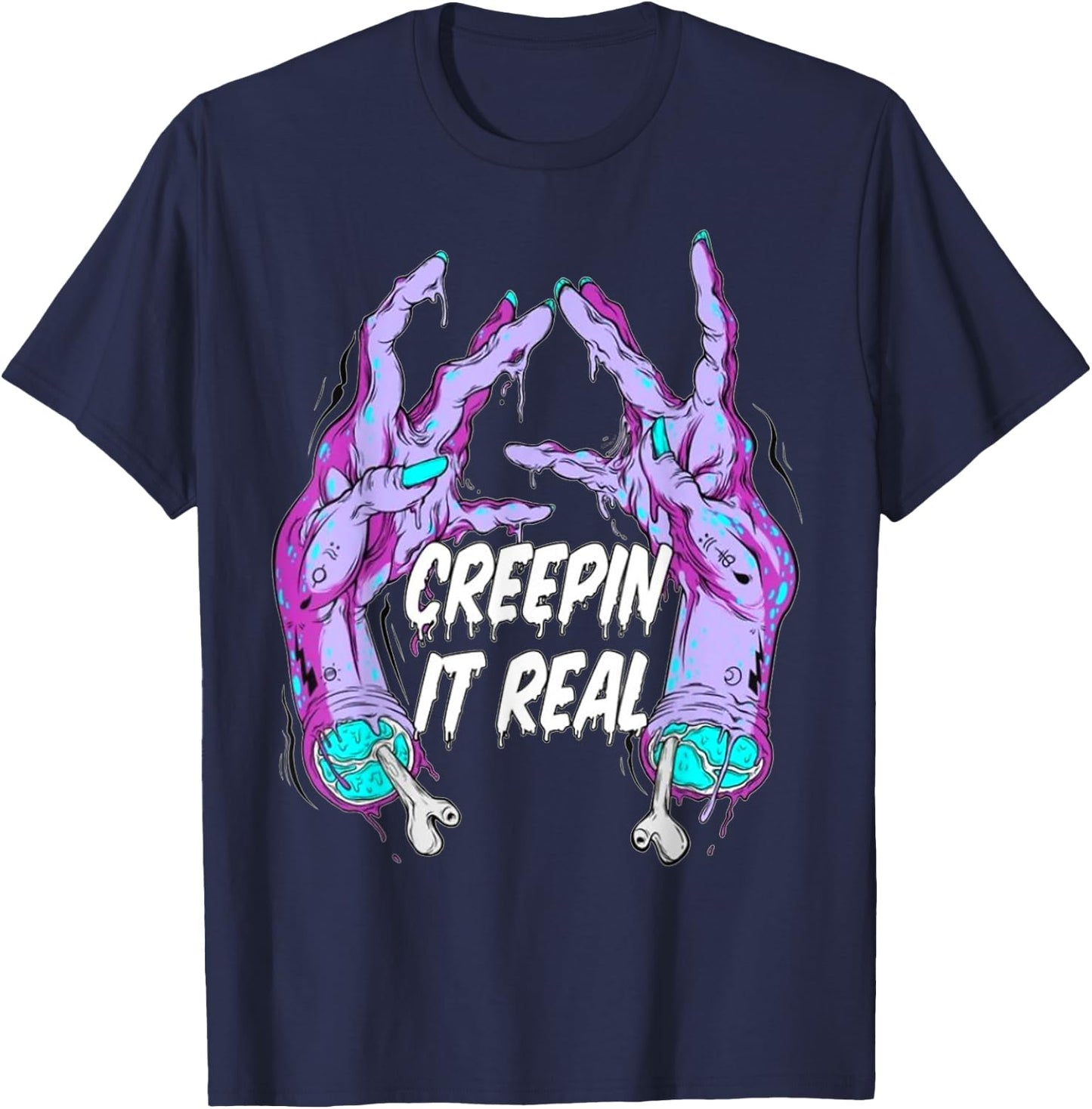 Creepin It Real T-Shirt - T-Shirt | Navy