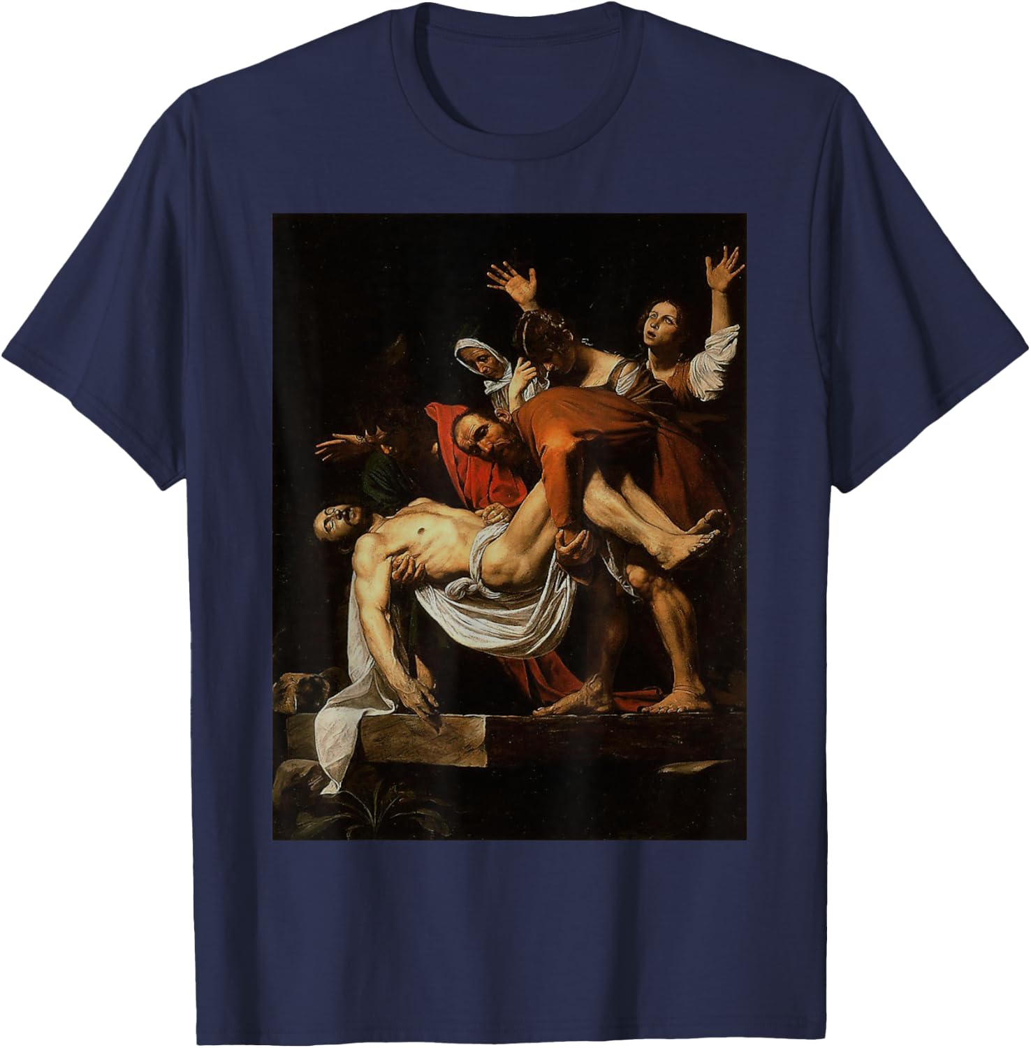 Caravaggio's The Entombment of Christ T-Shirt - T-Shirt | Navy