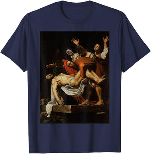 Caravaggio's The Entombment of Christ T-Shirt - T-Shirt | Navy