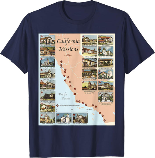 California Missions T-Shirt - T-Shirt | Navy
