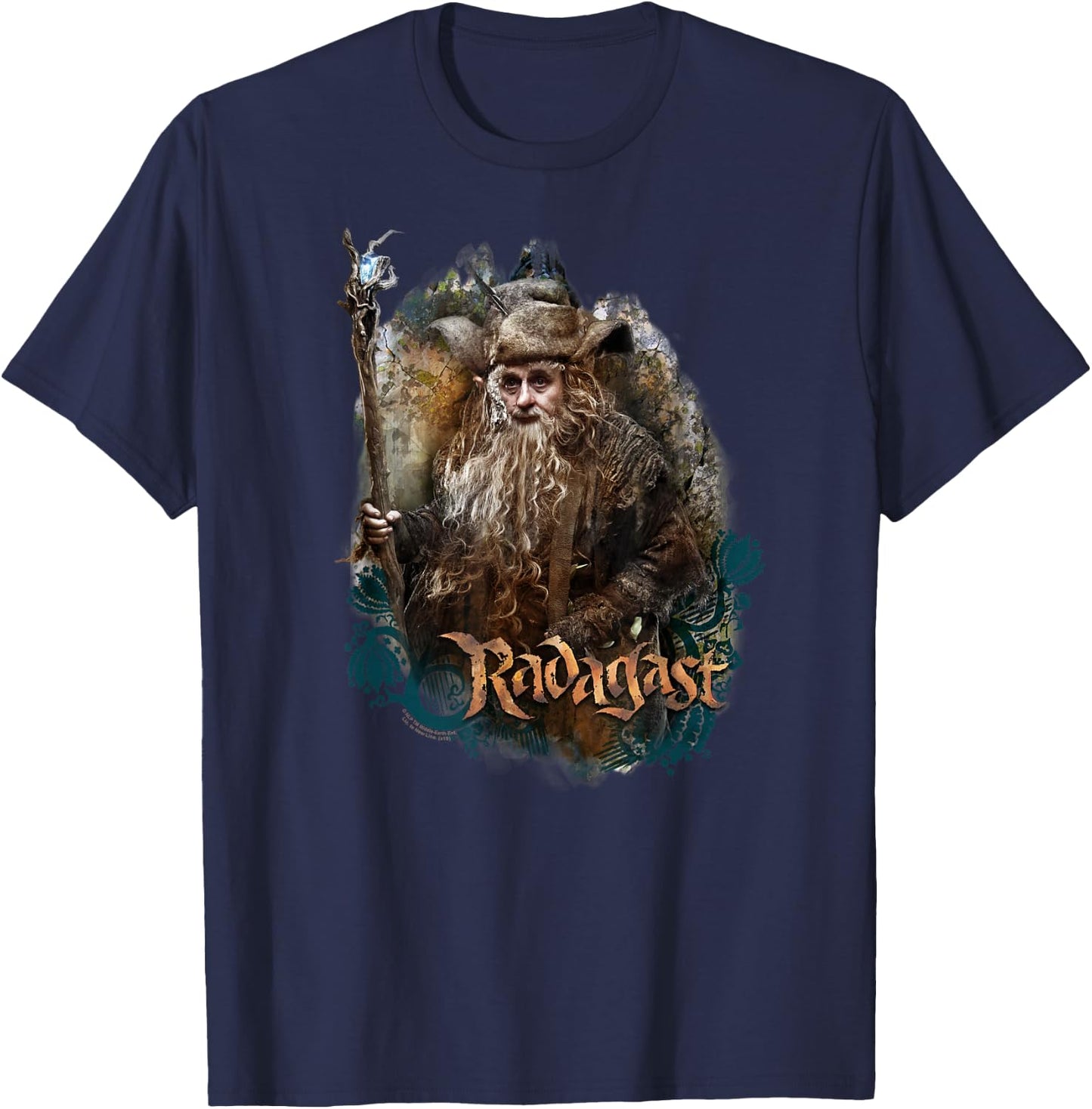 Hobbit Radagast the Brown T-Shirt - T-Shirt | Navy