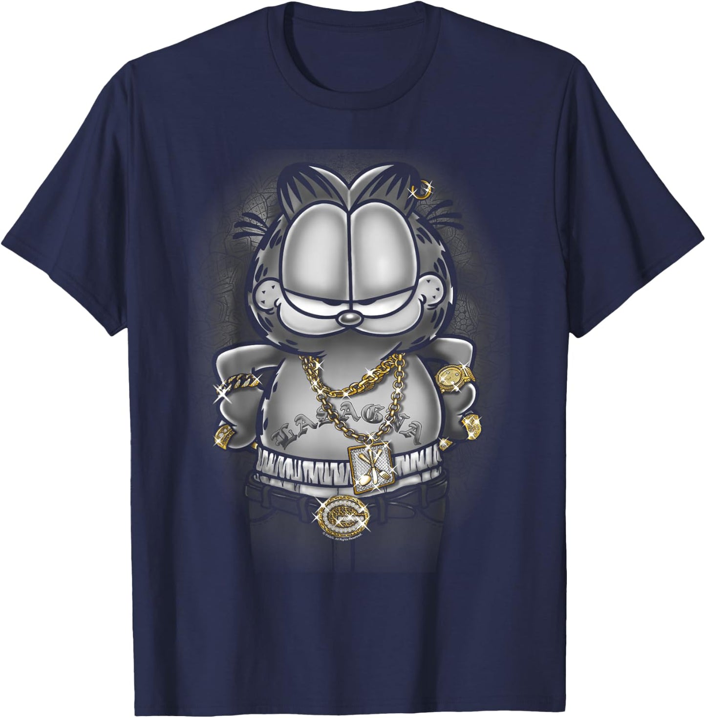 Garfield Lasagna for Life T-Shirt - T-Shirt | Navy