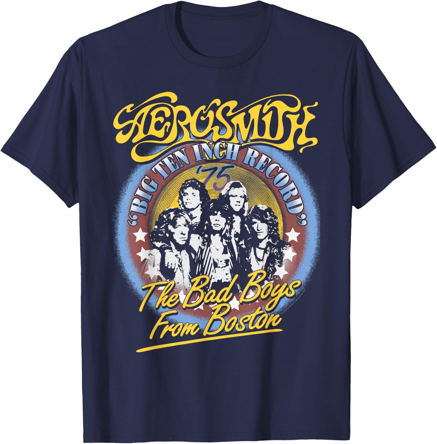 Aerosmith - The Bad Boys From Boston T-Shirt - T-Shirt | Navy