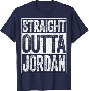 Straight Outta Jordan Shirt Hashemite Kingdom of Jordan T-Shirt - T-Shirt | Navy