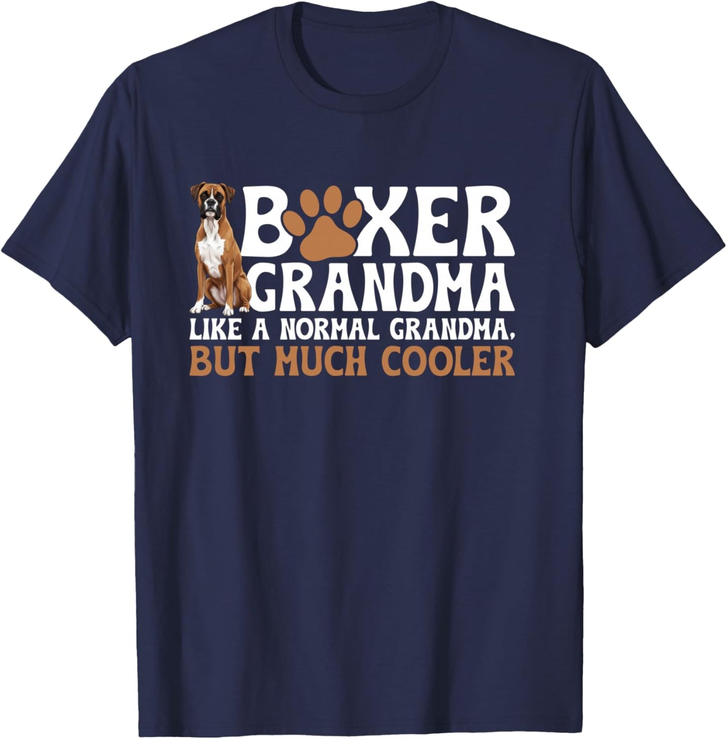 Boxer Grandma Definition Boxer Grandmother T-Shirt - T-Shirt | Navy