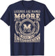 Moore Name Shirt Legends are Named Moore T-Shirt - T-Shirt | Navy