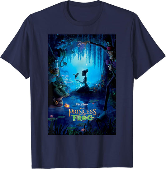 Disney Princess and The Frog Classic Poster T-Shirt - T-Shirt | Navy
