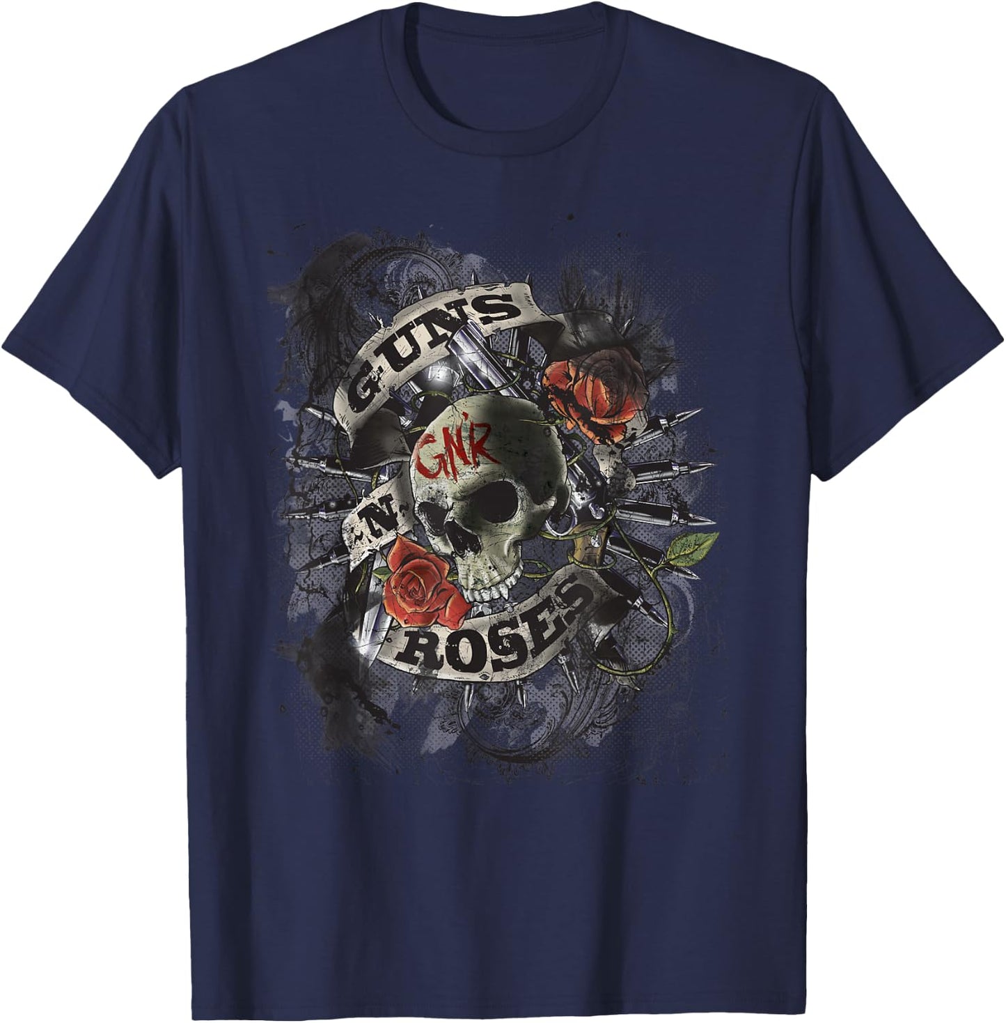 Gun N' Roses Official Firepower T-Shirt - T-Shirt | Navy