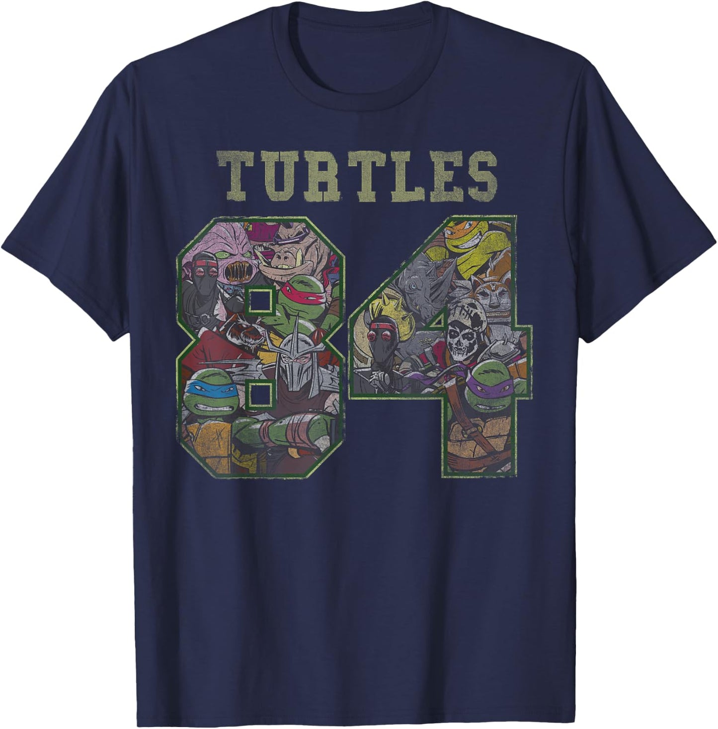Teenage Mutant Ninja Turtles 1984 Jersey Style T-Shirt - T-Shirt | Navy