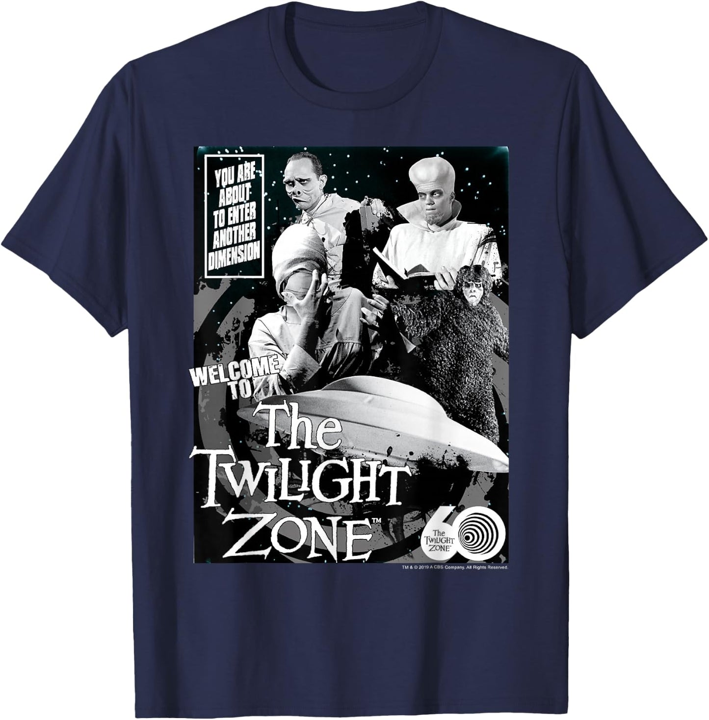 The Twilight Zone 60th Anniversary Enter Another Dimension T-Shirt - T-Shirt | Navy