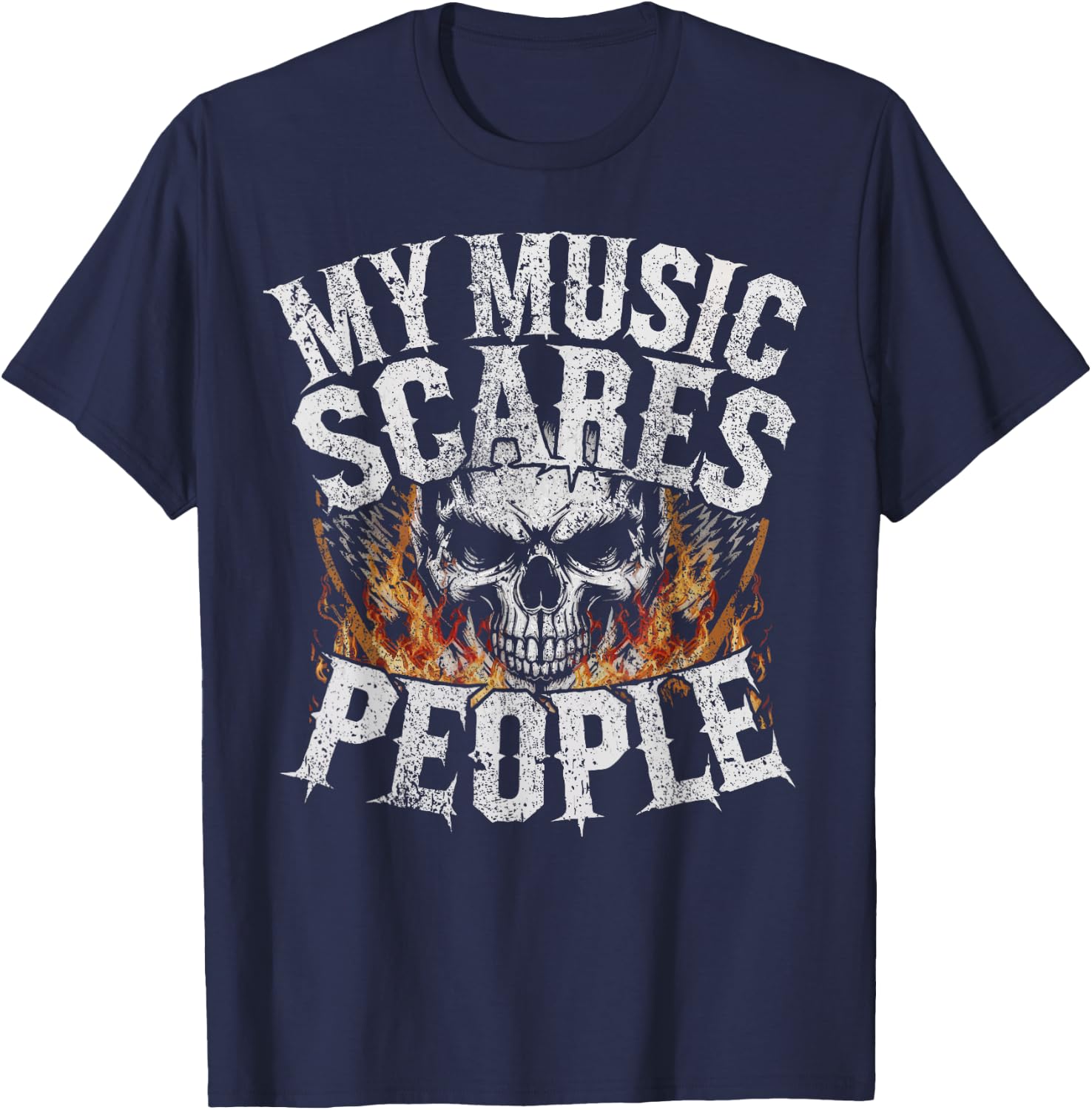 Trash Metal Music T-Shirt - T-Shirt | Navy