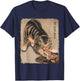 Kawaii Cat Eating Sushi Funny Japanese Anime Cute Cat Girls T-Shirt - T-Shirt | Navy