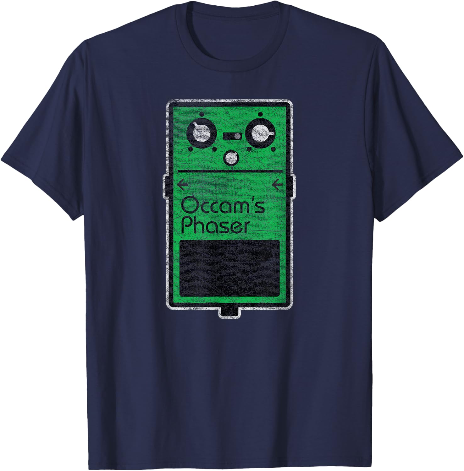 Funny Occam's Phaser Effect Pedal T-Shirt - T-Shirt | Navy