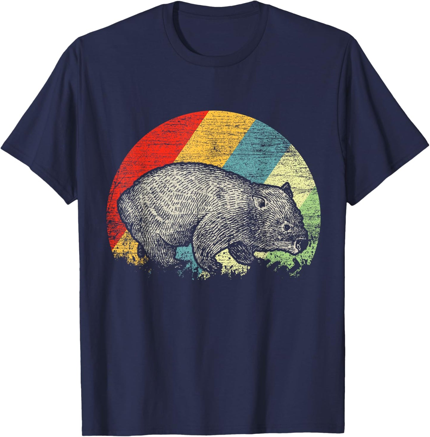 Retro Wombat T-Shirt - T-Shirt | Navy