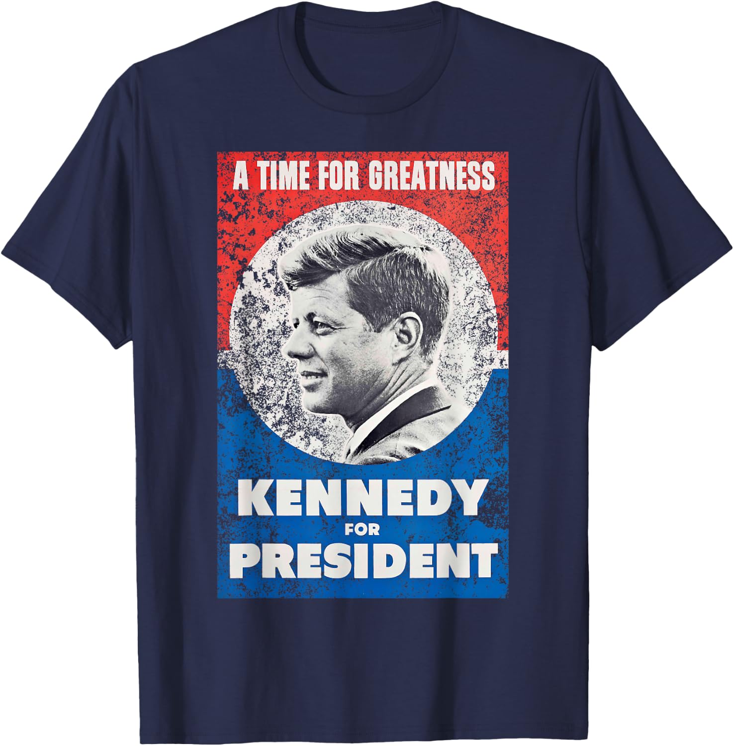 JFK John F Kennedy for President Retro Poster Design T-Shirt - T-Shirt | Navy