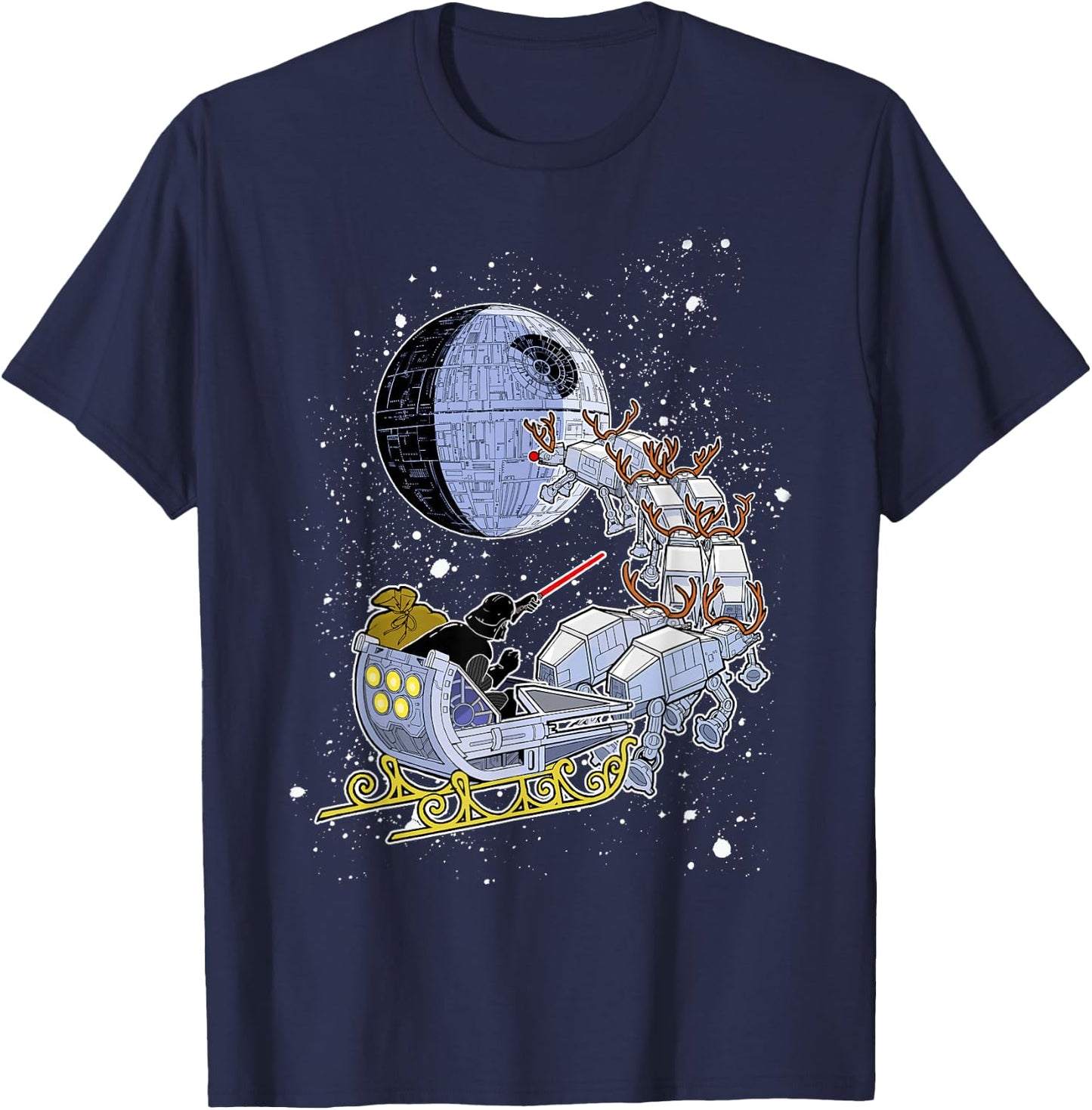 Star Wars Vader Open Sleigh T-Shirt - T-Shirt | Navy