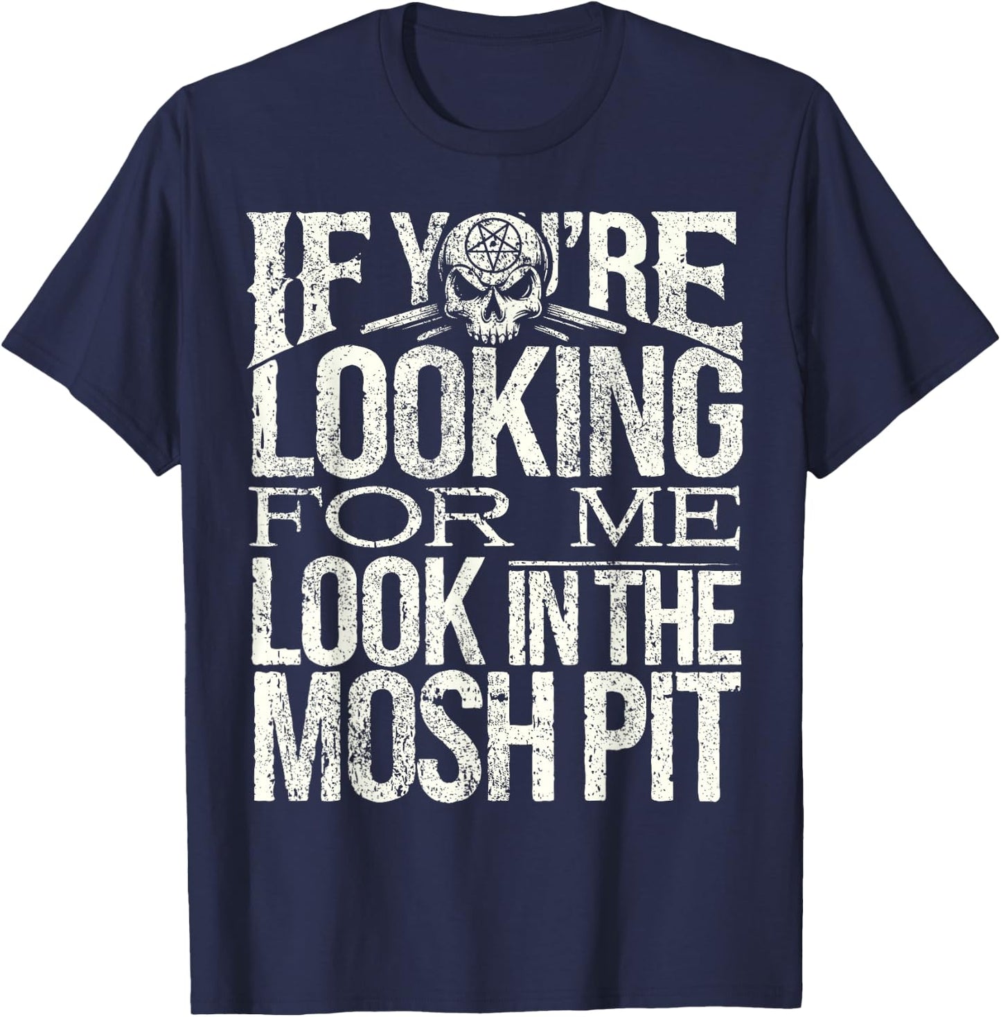 Trash Metal Music Mosh Pit I Trash Metal T-Shirt - T-Shirt | Navy