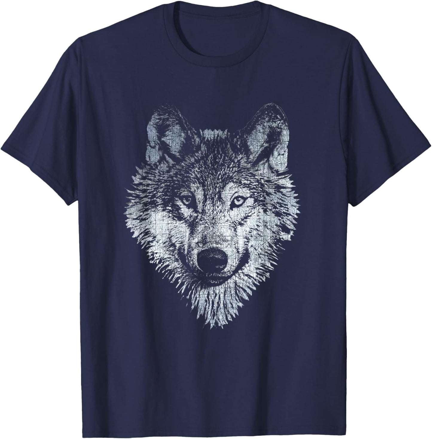 Wolf Face T-Shirt - T-Shirt | Navy