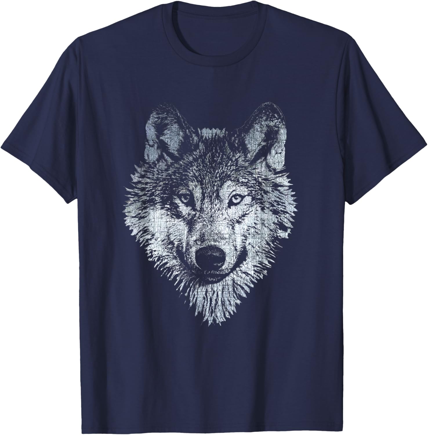 Wolf Face T-Shirt - T-Shirt | Navy