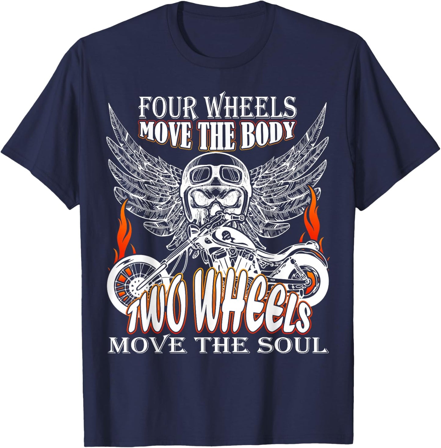 Motorbike motorcyclist biker chopper bike motorcycles T-Shirt - T-Shirt | Navy