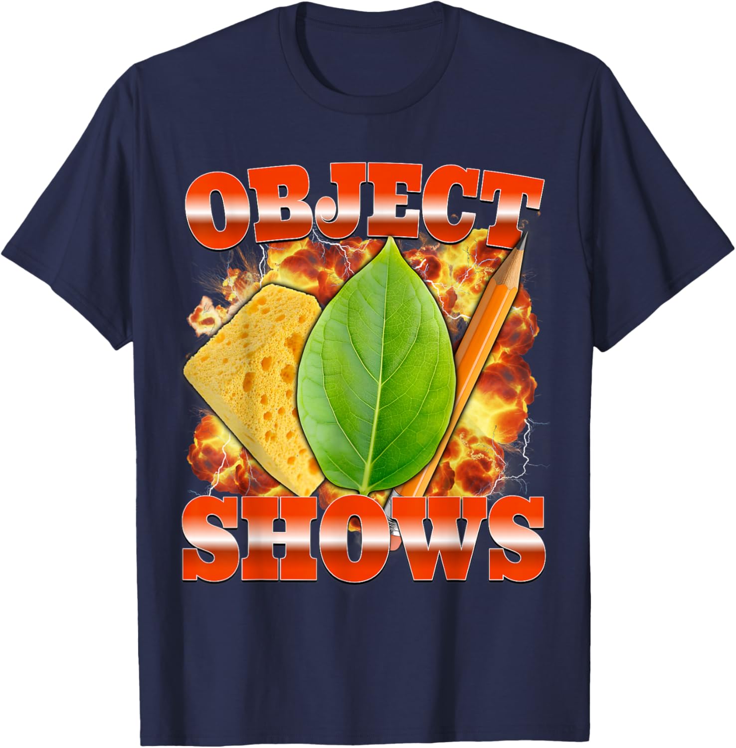 Object Shows | Funny Object Shows Kids Boys Girls T-Shirt - T-Shirt | Navy