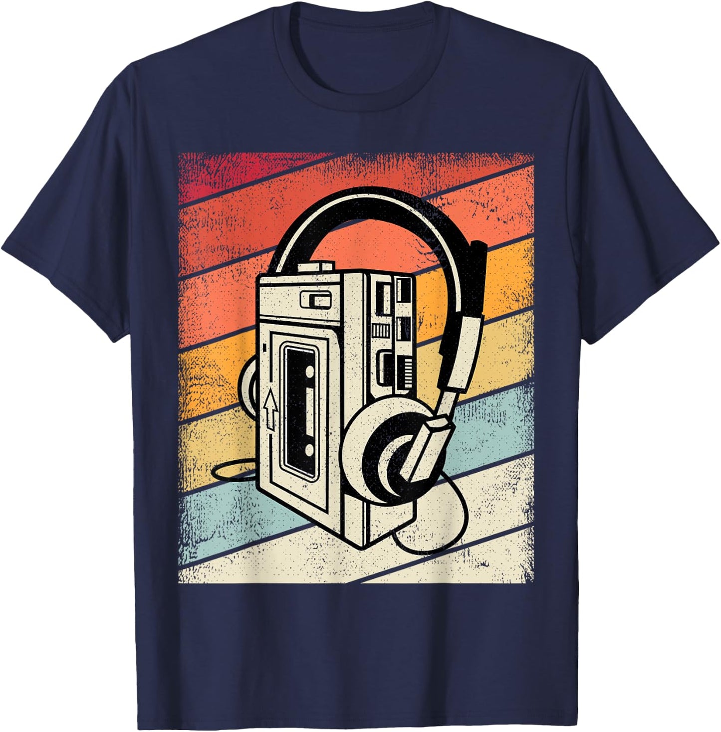 Vintage Walkman Retro 80s 90s Graphic Gift Kids, Youth T-Shirt - T-Shirt | Navy