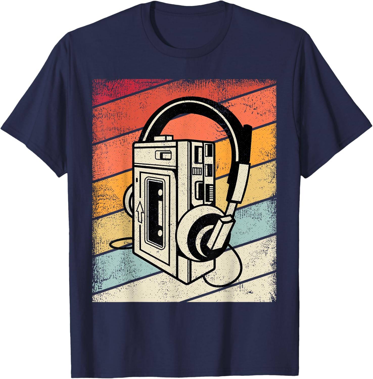 Vintage Walkman Retro 80s 90s Graphic Gift Kids, Youth T-Shirt - T-Shirt | Navy