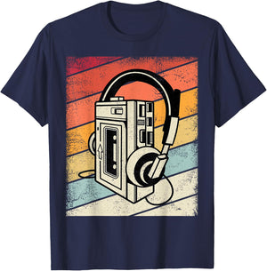 Vintage Walkman Retro 80s 90s Graphic Gift Kids, Youth T-Shirt - T-Shirt | Navy