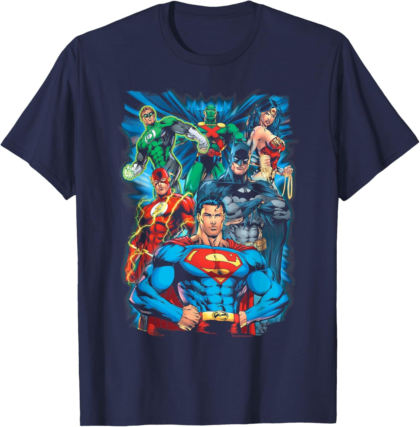 Justice League Justice is Served T-Shirt - T-Shirt | Navy