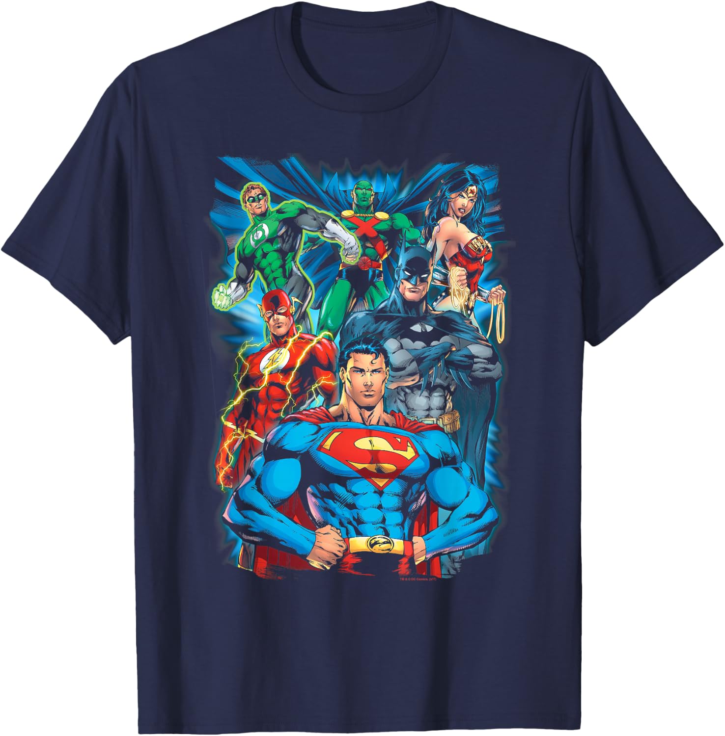 Justice League Justice is Served T-Shirt - T-Shirt | Navy
