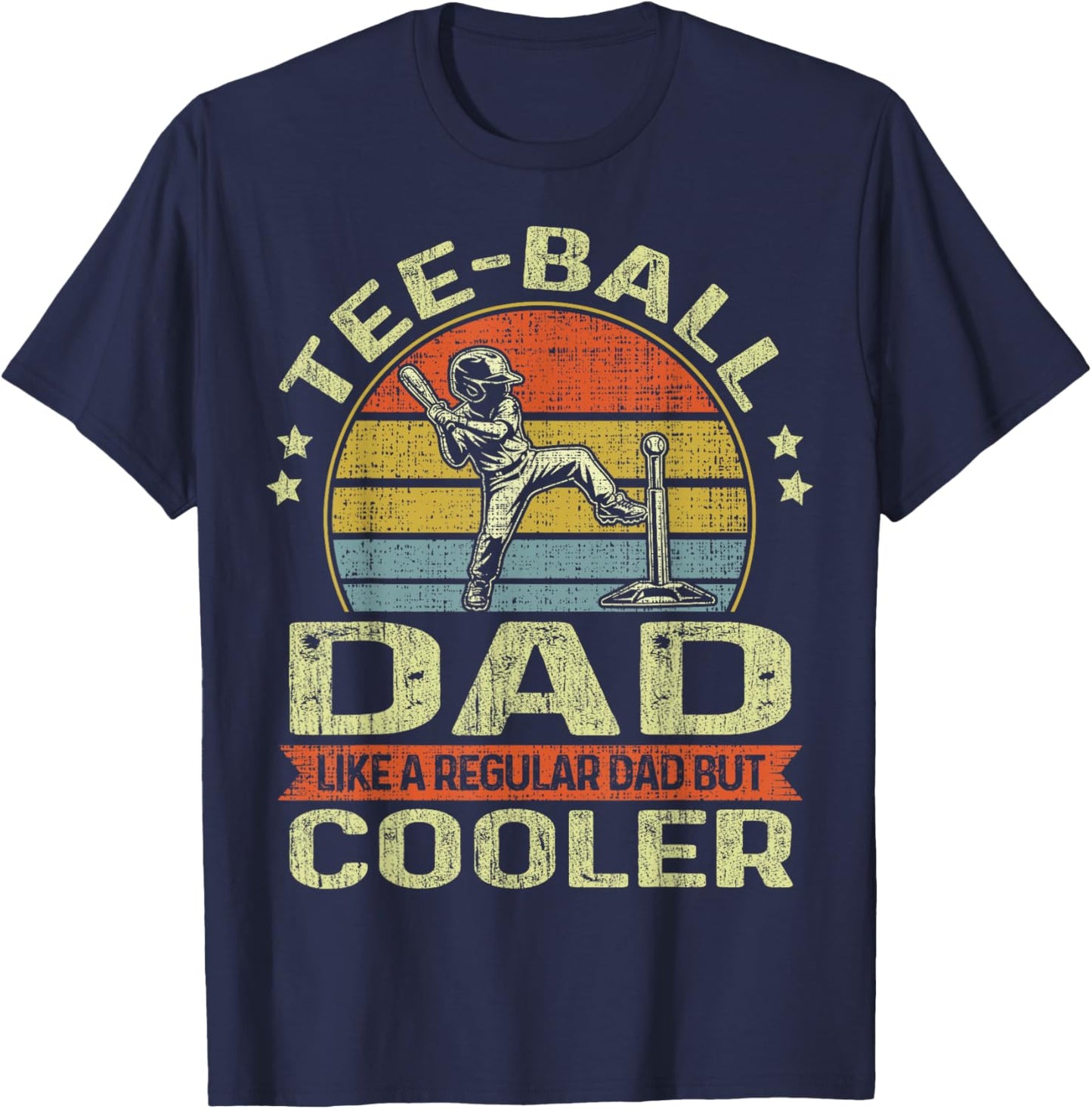 Ball Dad Like A Regular Dad But Cooler Funny Fathers Day T-Shirt - T-Shirt | Navy