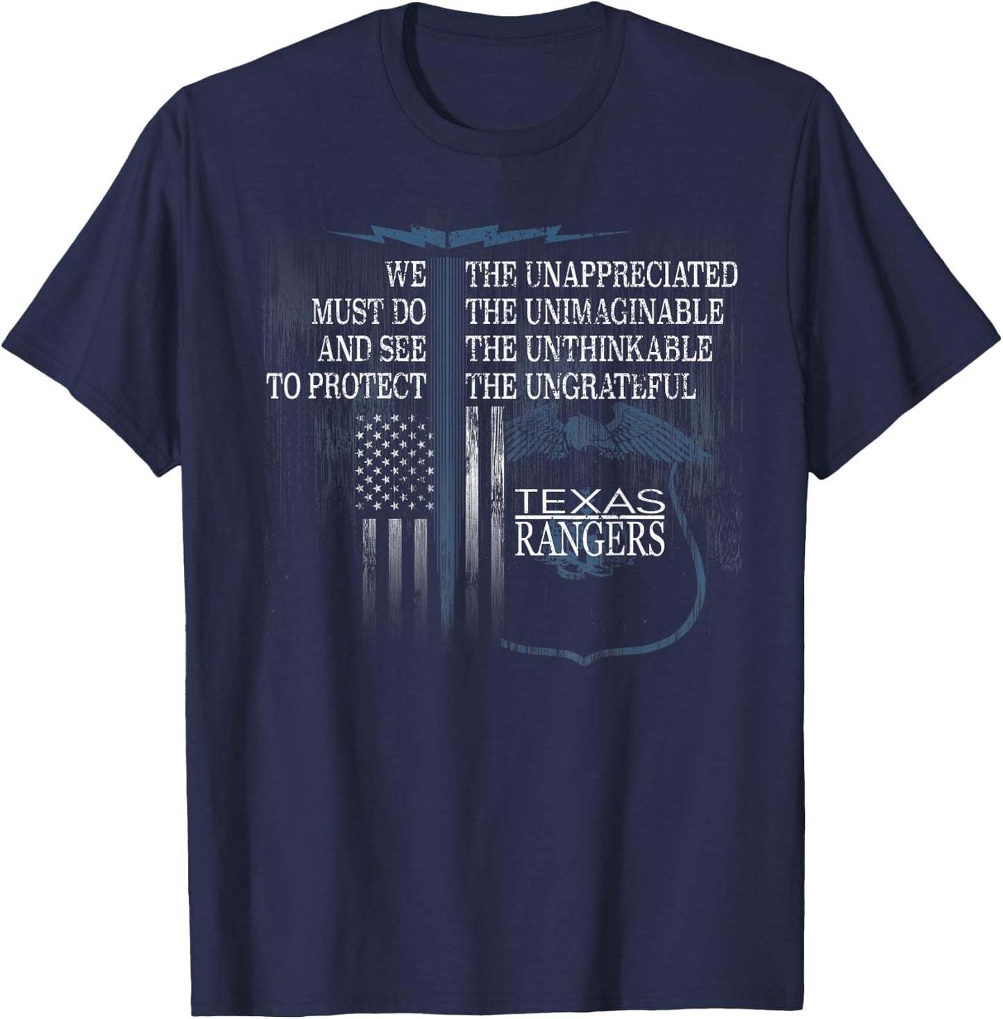 Texas Law Enforcement Ranger Law Enforcement Texas Shirt T-Shirt - T-Shirt | Navy
