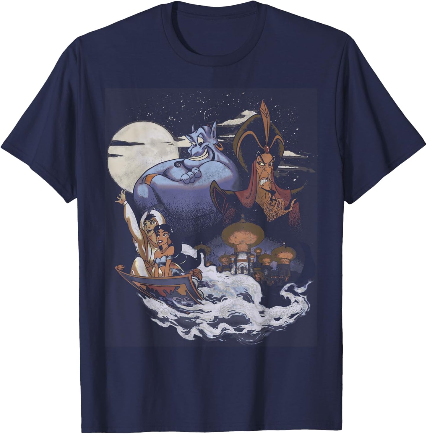 Disney Aladdin Winds of Agrabah Main Cast Graphic T-Shirt - T-Shirt | Navy