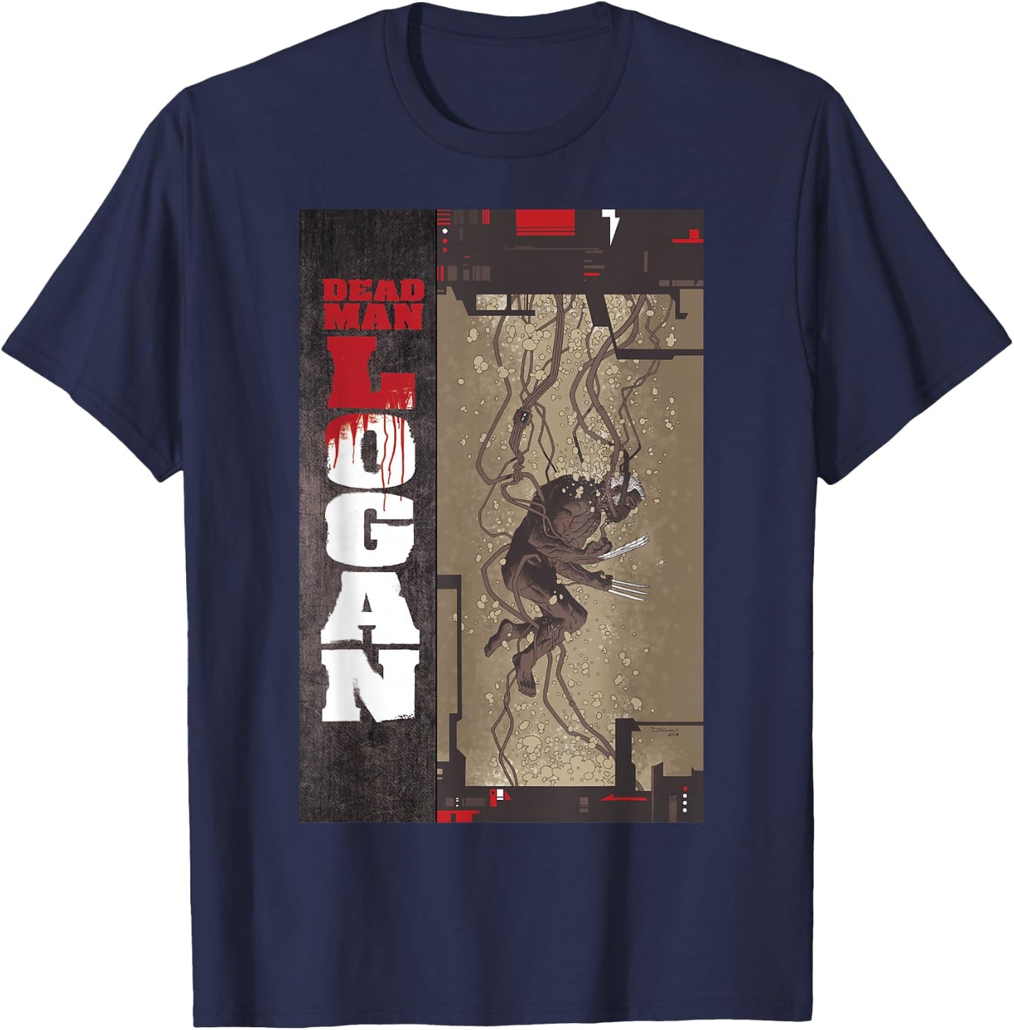 Marvel Comixology Dead Man Logan Vol: 1 Comic Book Cover T-Shirt - T-Shirt | Navy
