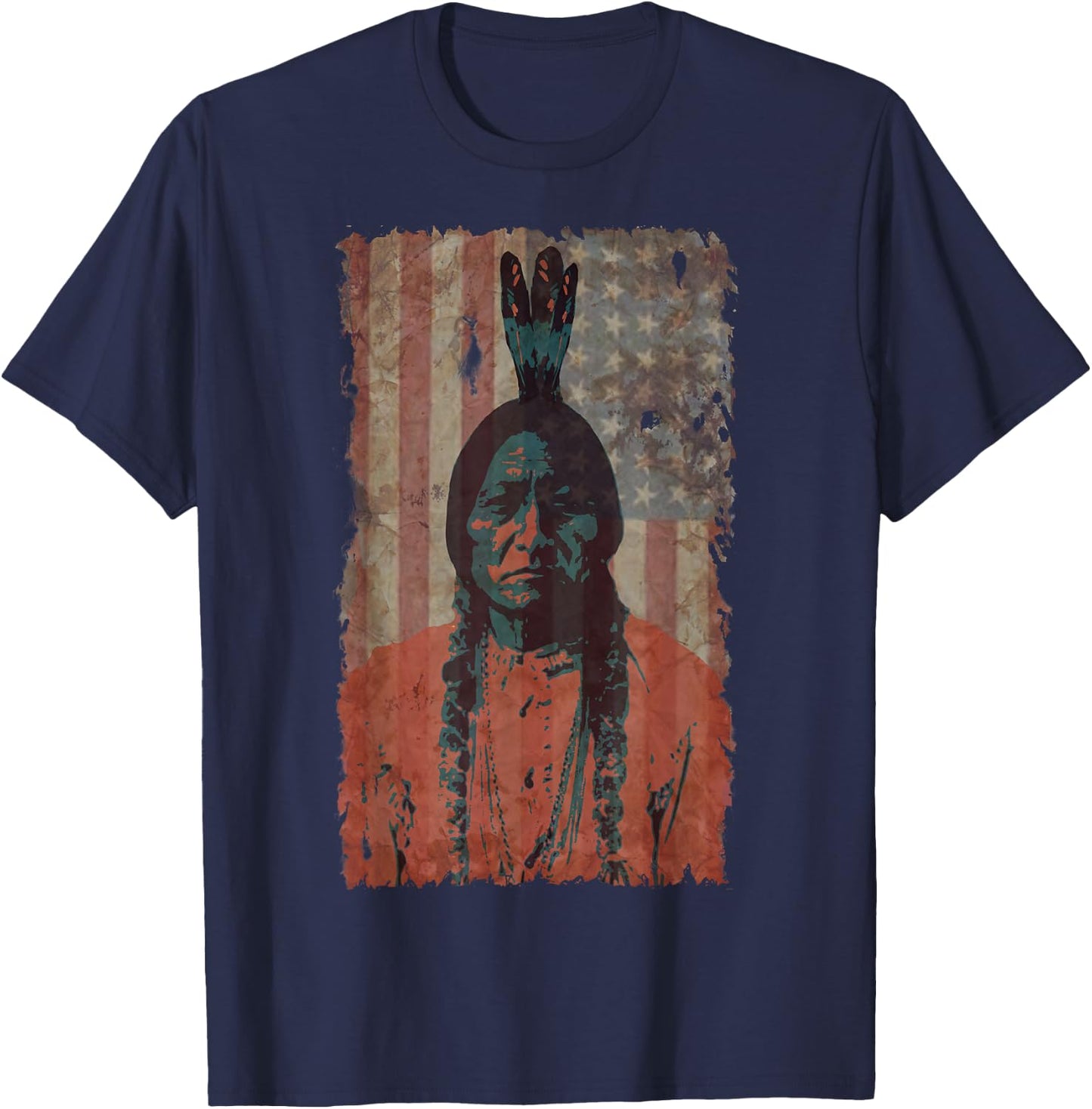 Native American Vintage T-Shirt - T-Shirt | Navy