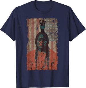 Native American Vintage T-Shirt - T-Shirt | Navy