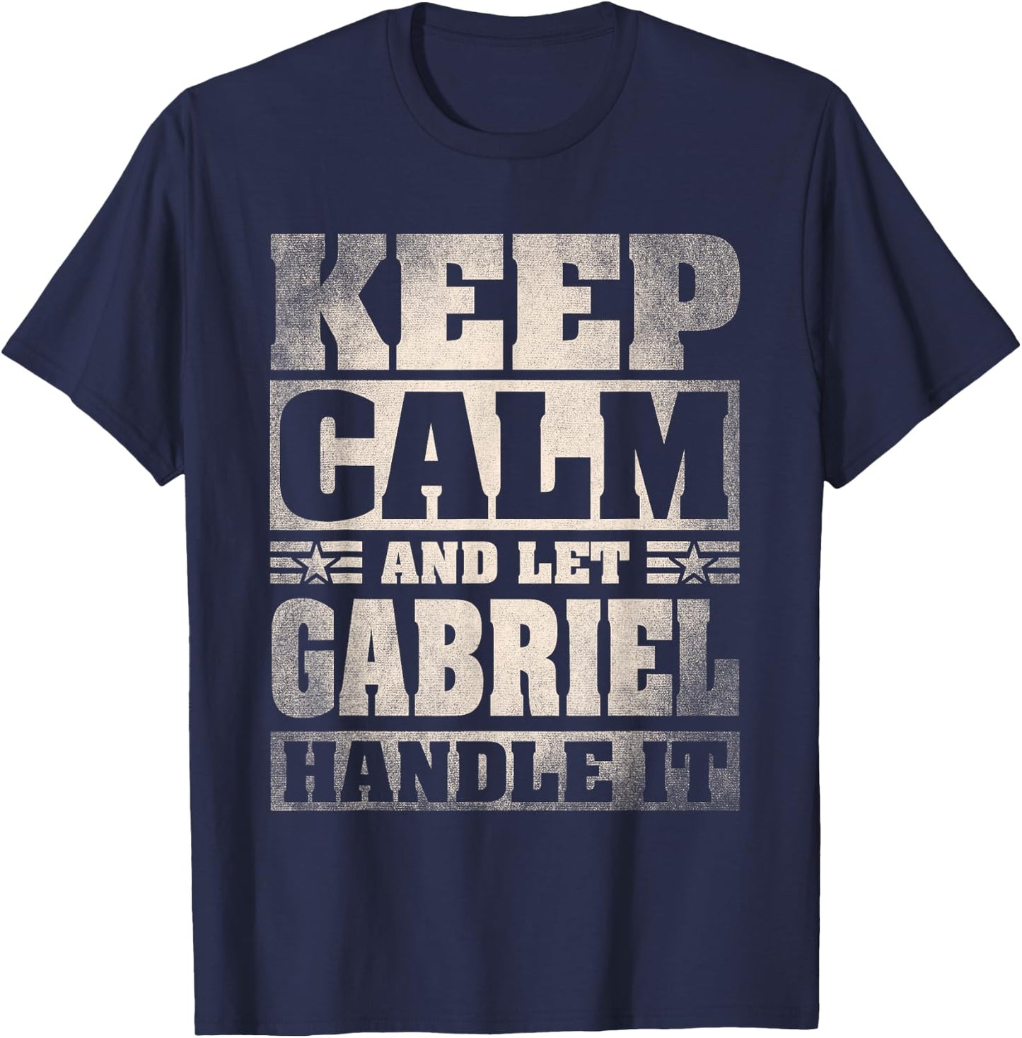 Gabriel Name Shirt Personalized Gabriel First Name T-Shirt - T-Shirt | Navy