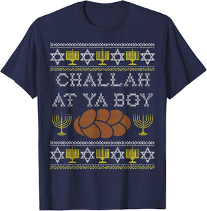 Challah At Ya Boy Shirt, Rosh Hashanah, Hanukkah Jewish Food T-Shirt - T-Shirt | Navy