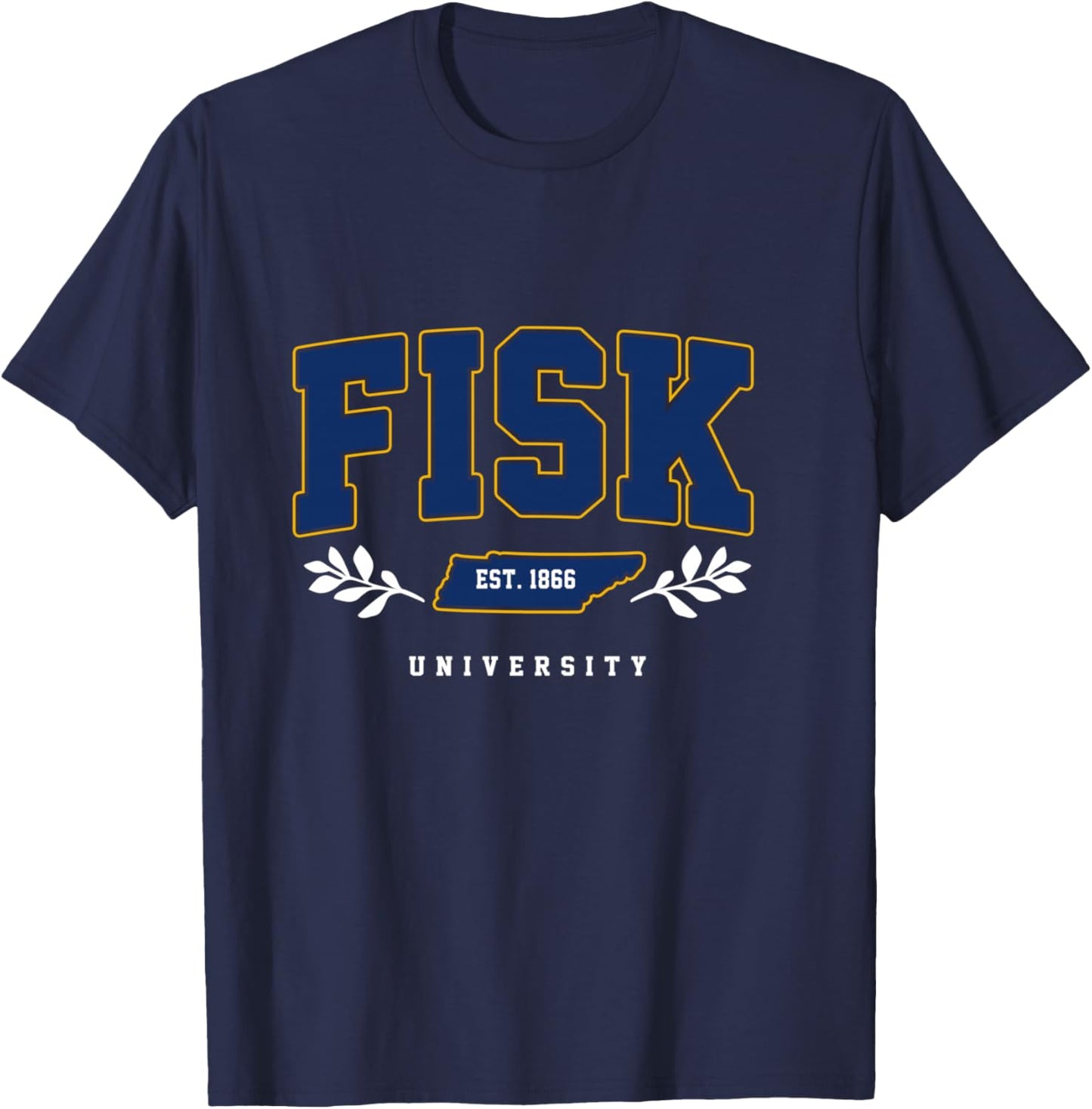 Fisk Tech – Vintage University Arch & Women T-Shirt - T-Shirt | Navy